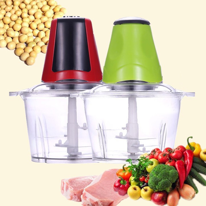 Máy xay thực phẩm - Máy xay thịt cá 2 lưỡi dao kép inox không gỉ