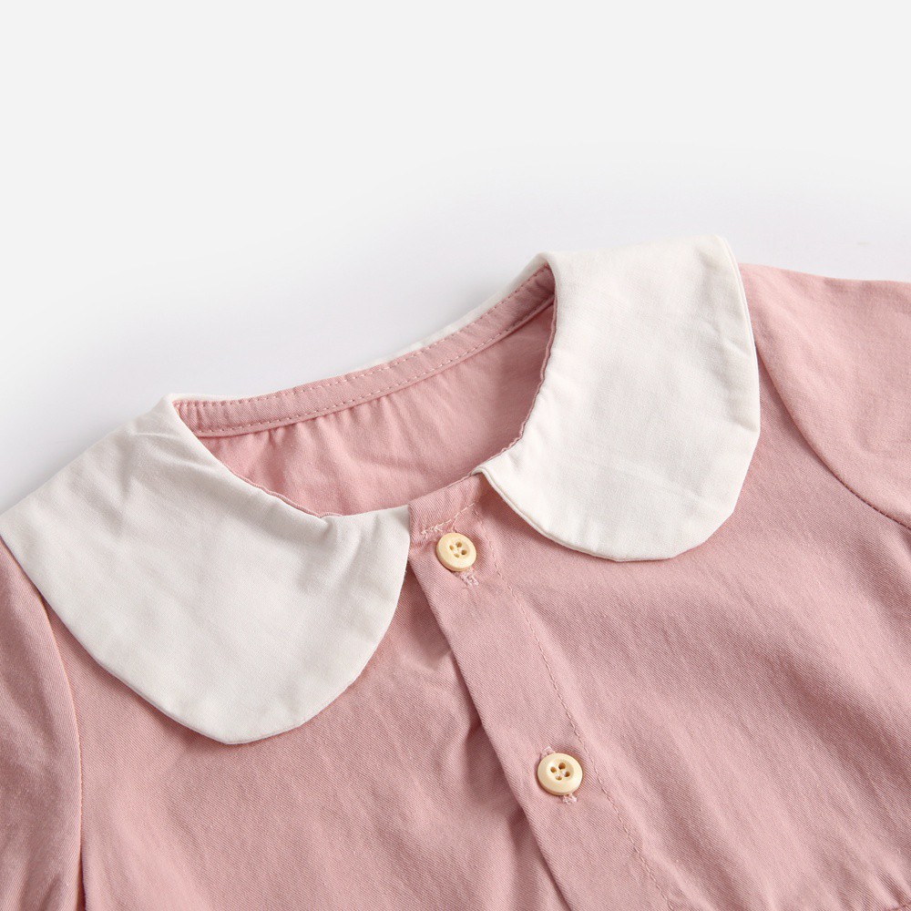 Áo Liền Thân Sanlutoz Bằng Cotton Tay Dài Dành Cho Bé Gái Sơ Sinh