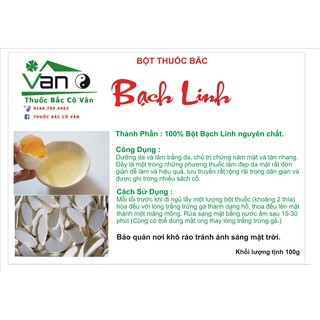 Bột Bạch Linh đắp mặt.