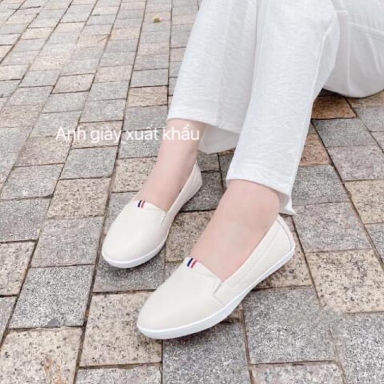 JB GB10 - Giày slipon mũi tròn da thật Việt Nam xuất khẩu đế cực êm,mềm ,bền