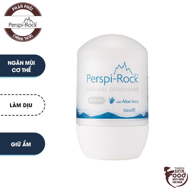Lăn Khử Mùi Hôi Dưới Cánh Tay Perspi-Rock Natural Roll On Deodorant 50ml [che tên sp khi giao hàng]