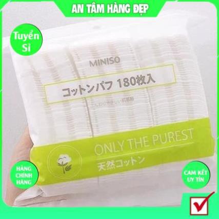 Bông tẩy trang COTTON Mềm Mại Mịn Miniso Nhật Bản 180 miếng KING DC Làm Sạch Bụi Bẩn Dễ Dàng | BigBuy360 - bigbuy360.vn