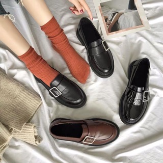 Giày Da Trơn Ulzzang