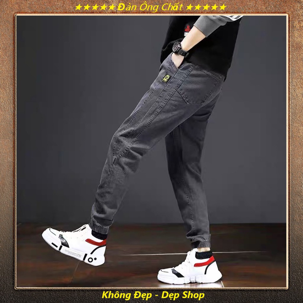 [ Nhập Mã DANODOC13 Giảm 20K ] Quần Jean Nam Jogger chất vải mềm mịn 3 màu Đen - Xám - Xanh