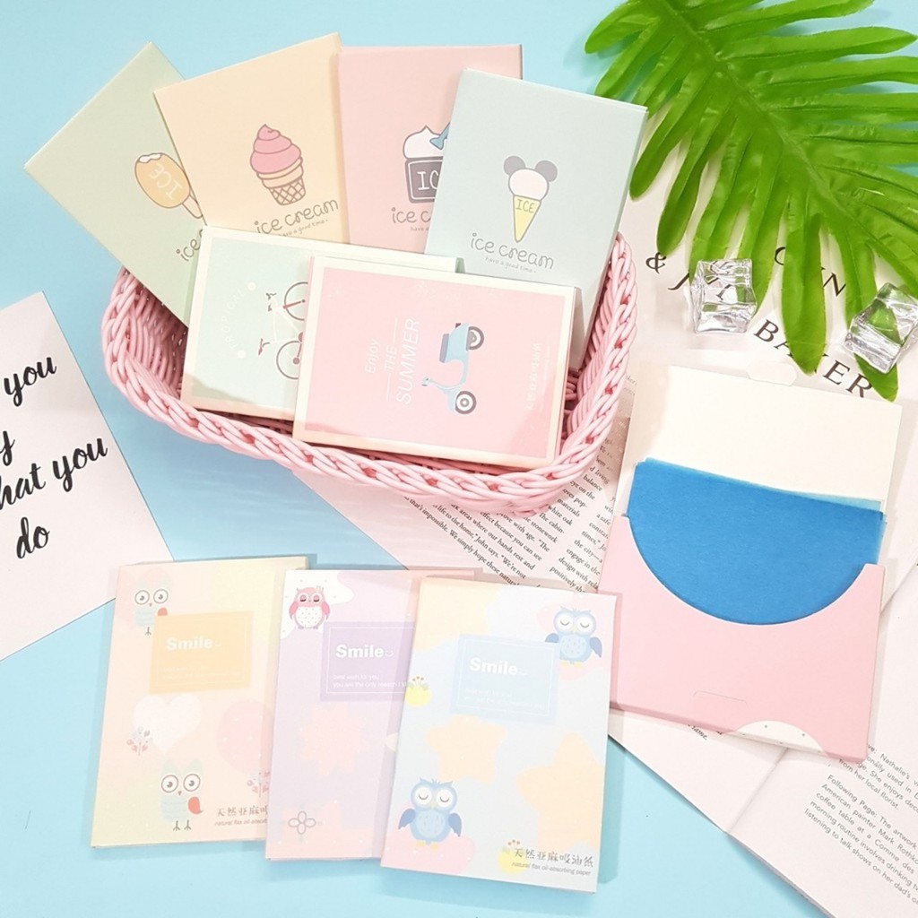 🎀 Gói 50 tờ Giấy Thấm Dầu thiết kế cute nội địa chính hãng skincare tiện lợi nội địa | BigBuy360 - bigbuy360.vn