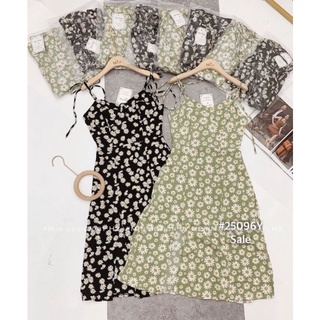 Đầm hoa 2 dây vintage, váy maxi hoa dây cột nơ
