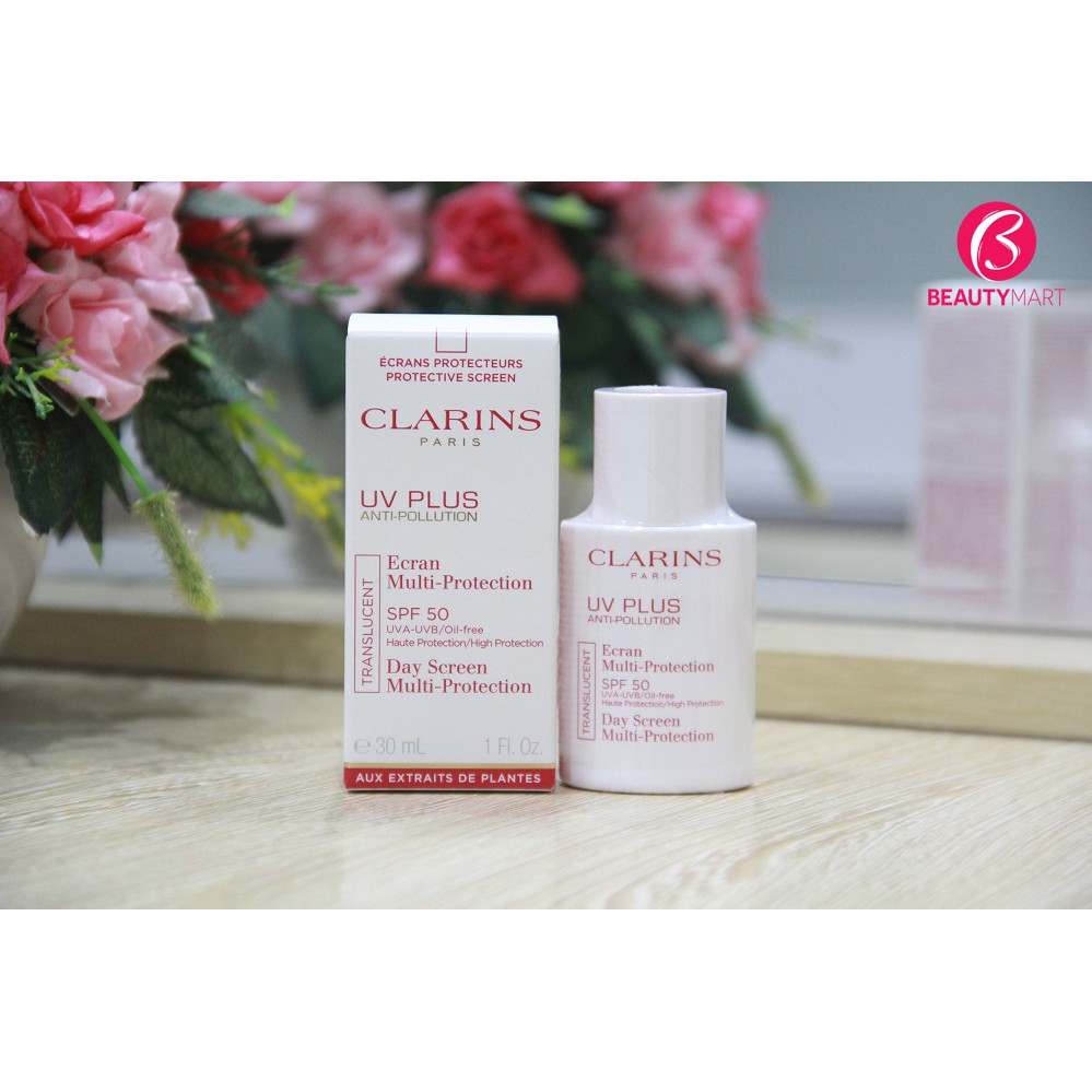 Kem chống nắng Clarins UV Plus Anti-Pollution Day Screen Rosy Glow SPF50 PA++++