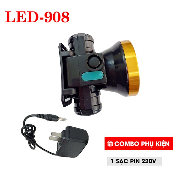 Đèn Pin Đội Đầu Pin Sạc LZW-908 50W + Tặng Kèm Bộ Sạc