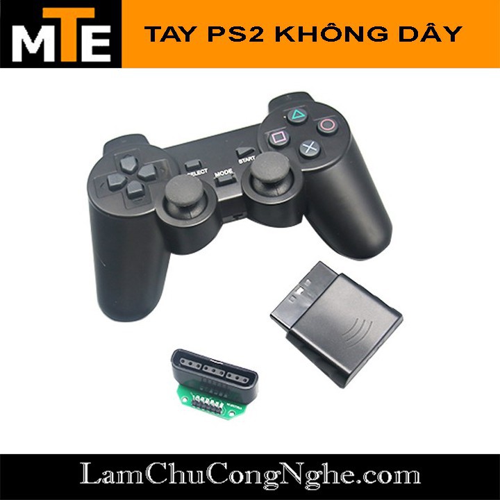 Tay cầm chơi game Ps2 không dây có sẵn mạch chuyển đổi arduino điều khiển robot - Hàng nhập khẩu