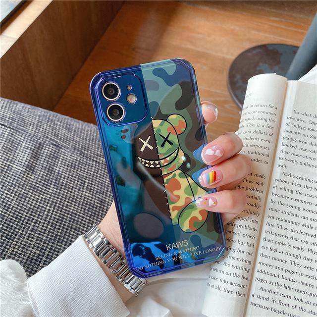 Ốp điện thoại hình gấu hoạt hình cho iPhone11 12promax 13 13Pro Dual Xs Xr XsMax 7 8P