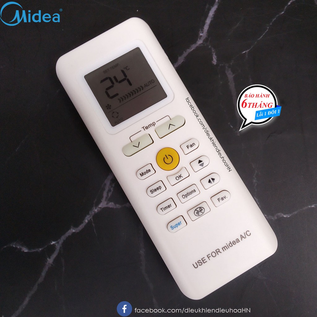 Điều khiển điều hòa Midea 2 chiều