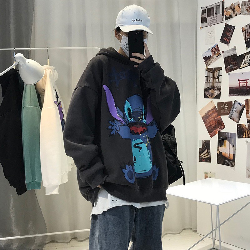 Áo Hoodie nam from rộng chất nỉ ngoại nhập in hình độc lạ