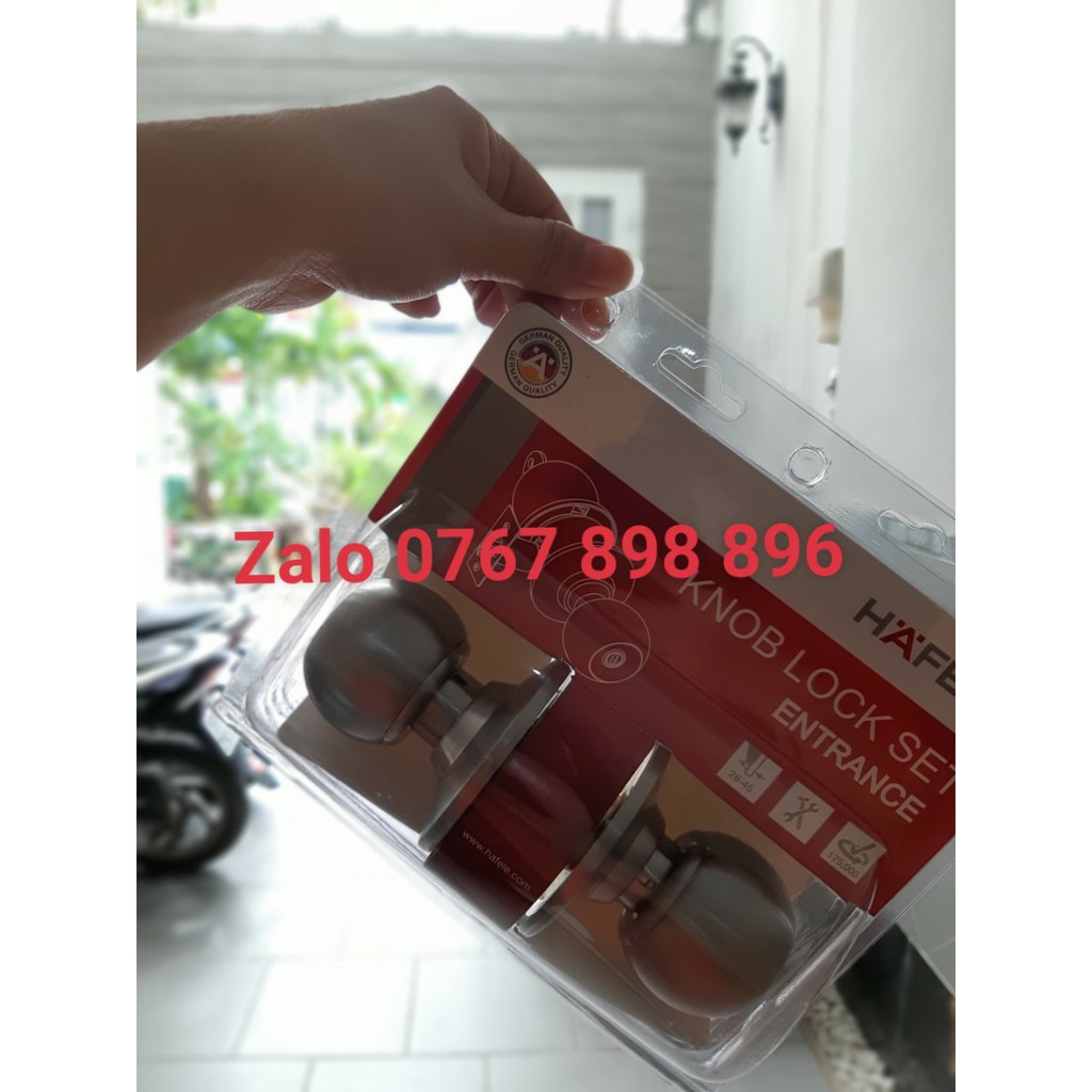 Tay nắm tròn =KL, cửa đi màu inox mờ Hafele 489.93.130