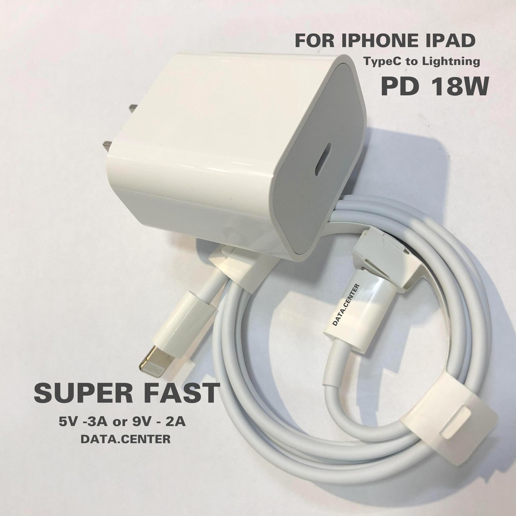 Dây Sạc Nhanh Iphone (BH 12T) Bộ Sạc Nhanh 18W, Củ Sạc Iphone PD Lên 50% Pin Trong 30 Phút cho IP 12,11,X,8,7,6