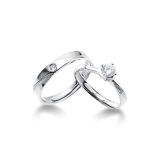 Nhẫn đôi nhẫn cặp nam nữ bạc s925 Love Rocky Cá jewelry NĐ28