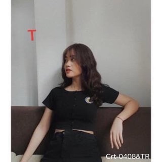 Áo crt hoa nẹp cúc - TR