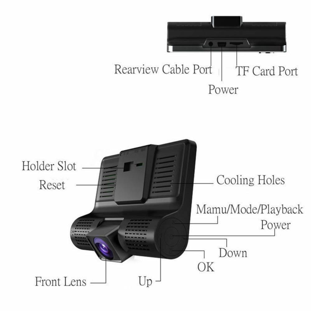 Camera Hành Trình DVR Cảm Biến G 1080P 4 &quot;Cho Xe Hơi