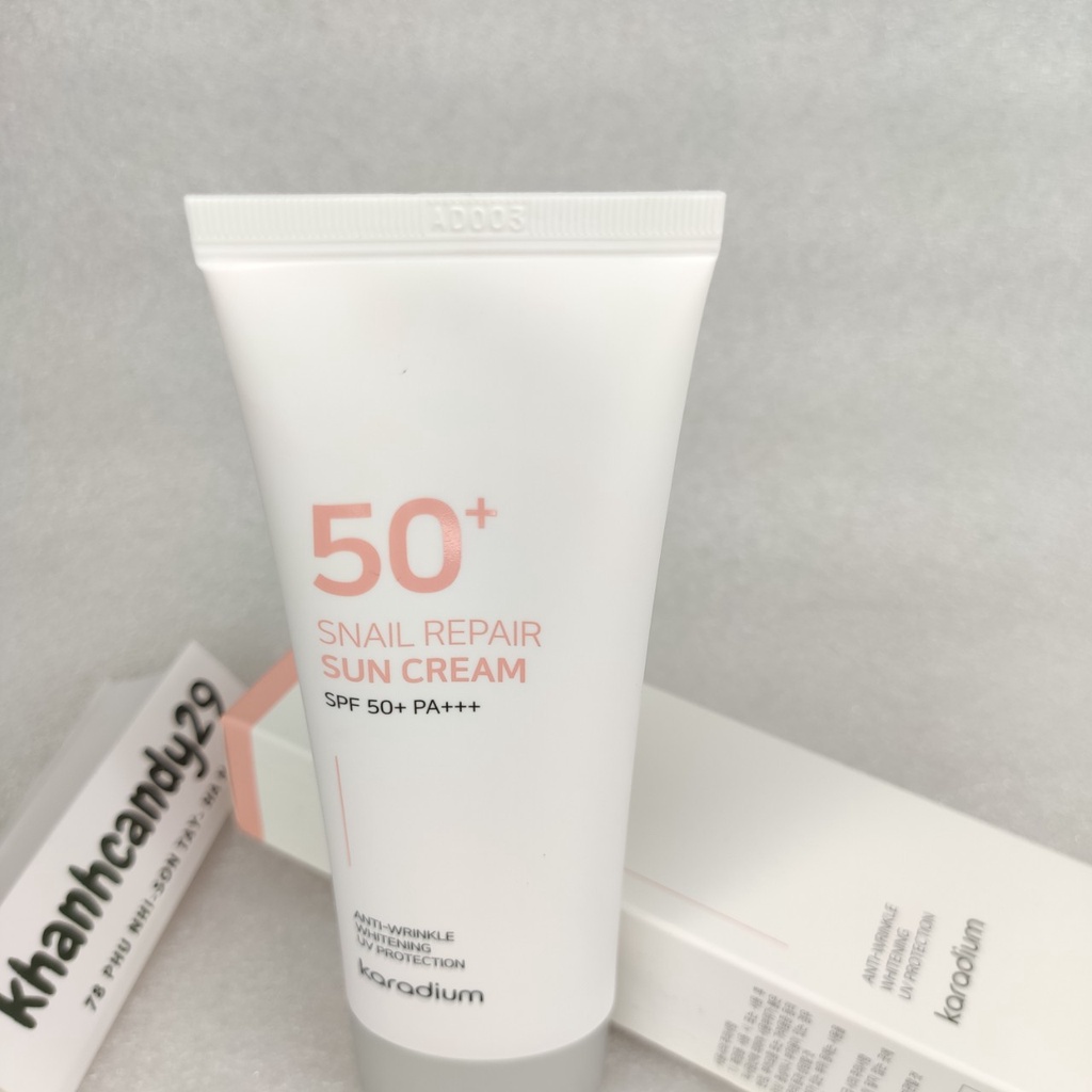 Kem chống nắng Karadium Snail Repair Sun Cream SPF 50 PA+++70