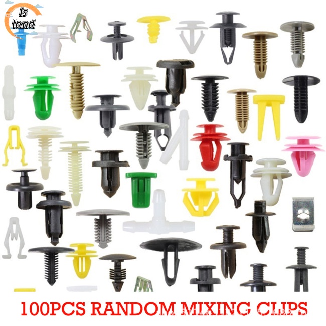 Set 100 Đinh Tán Bằng Nylon Nhiều Màu Sắc Chuyên Dụng Cho Xe Hơi