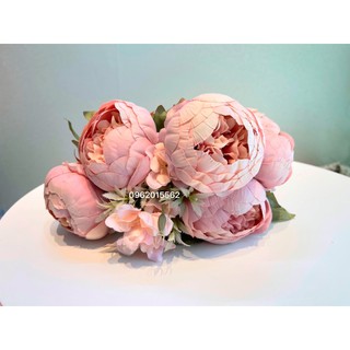 Cụm hoa trà 5 bông cao cấp cắm lọ, làm giàn hoa