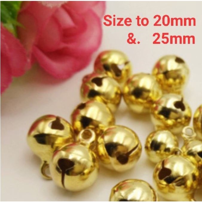 Set 10 quả chuông lục lạc màu vàng/ trắng bạc nguyên liệu làm đồ handmade DIY, phụ liệu may mặc size nhỏ