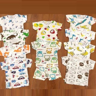 [SỈ LẺ][GIÁ SỐC] Bộ cộc tay cotton giấy cho bé (4-14kg)