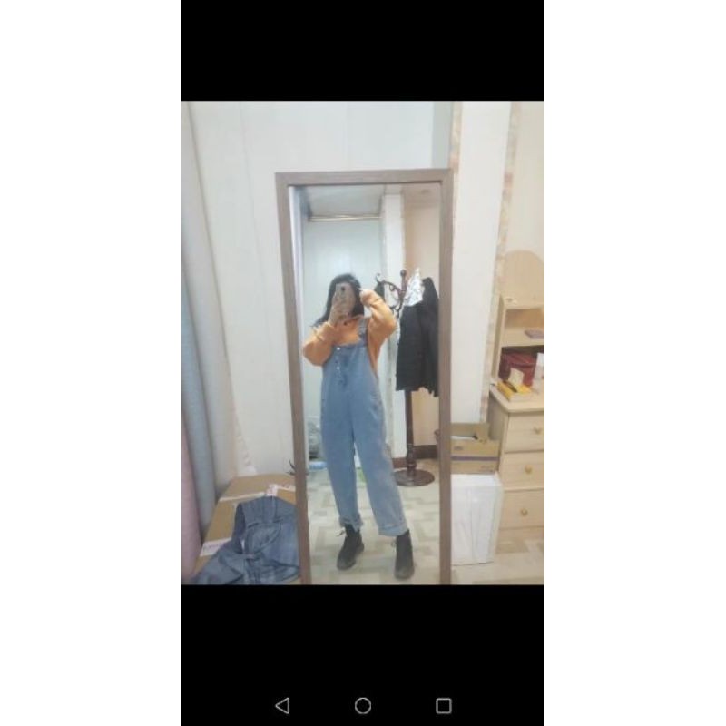 quần yếm jean ống rộng(kèm hình thật) | BigBuy360 - bigbuy360.vn