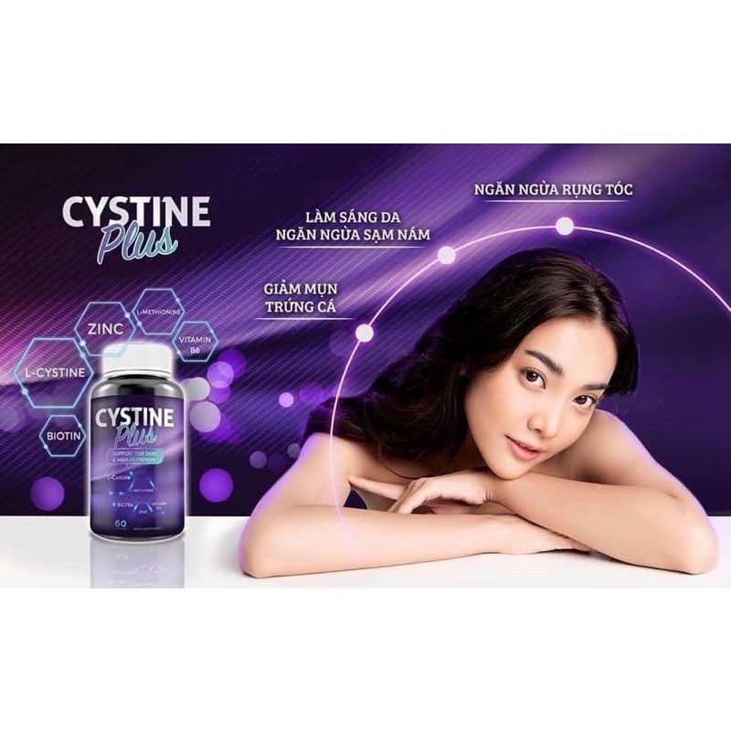 ✅ VIÊN UỐNG GIẢM MỤN NGĂN RỤNG TÓC CYSTINE PLUS 60V