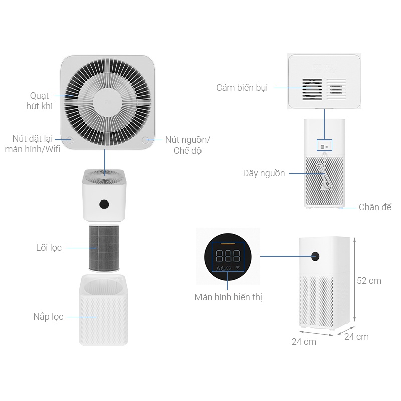 Máy lọc không khí Xiaomi Mi Air Purifier 3C BHR4518GL