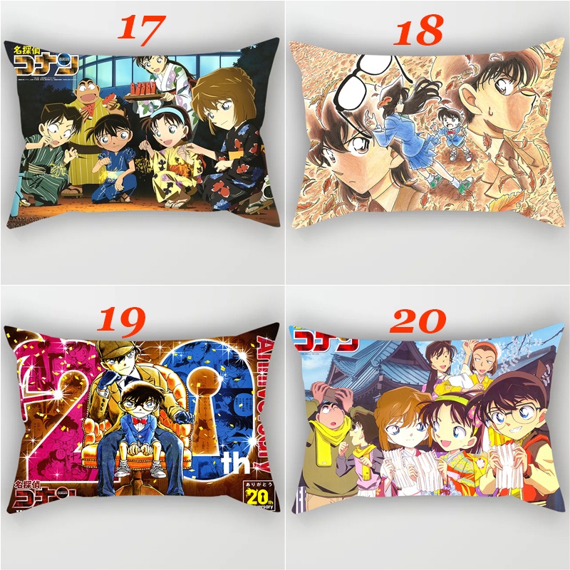 Vỏ Gối Hình Chữ Nhật In Hình Thám Tử Conan Một Mặt Trang Trí Nhà Cửa