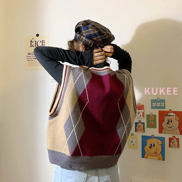 Áo Gile Len Dáng Rộng Họa Tiết Hình Học Phong Cách Hàn Quốc
 Cổ Điển | BigBuy360 - bigbuy360.vn