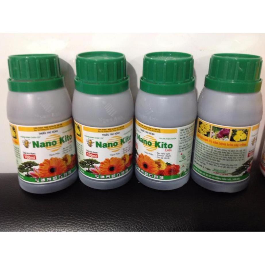 Thuốc trừ bệnh Nano Kito - Nano bạc - đặc trị nấm bệnh trên cây trồng (100ml)