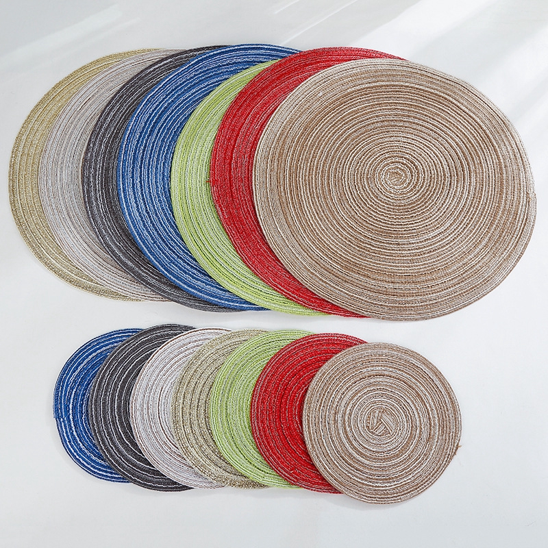 Miếng lót để bàn ăn cotton hình tròn chống trượt chống bỏng