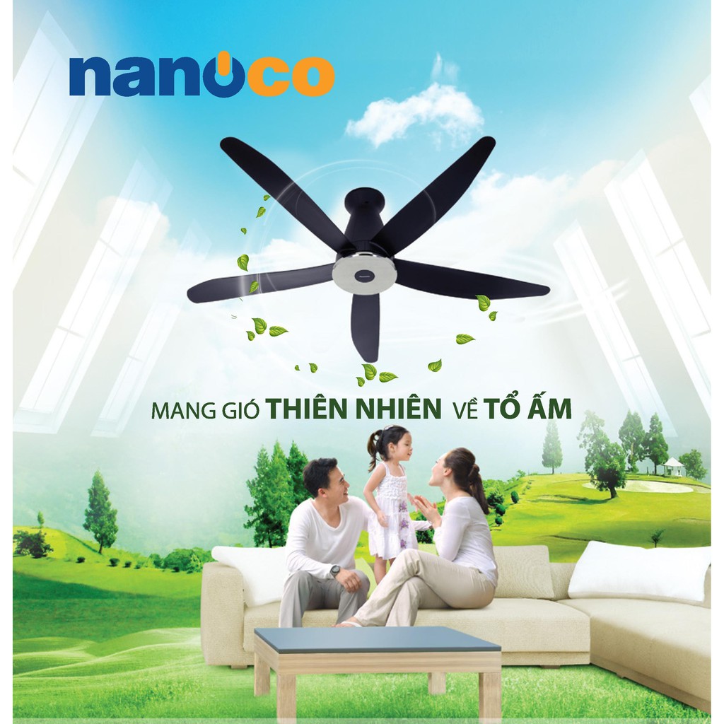 Quạt trần Panasonic F-60XDN, quạt trần 5 cánh chính hãng nhập khẩu Malaysia