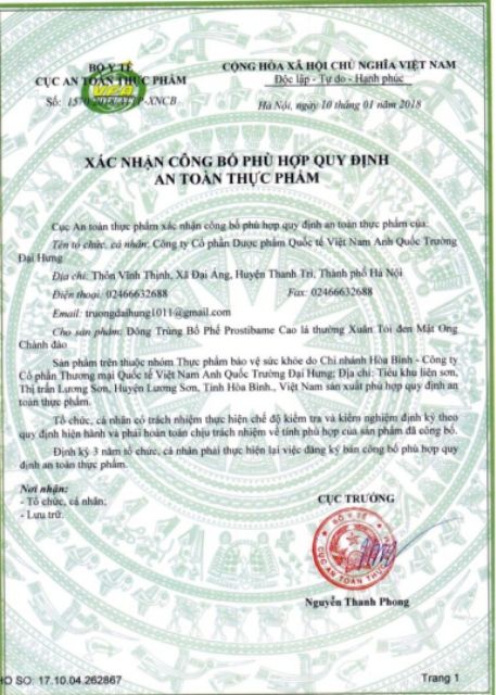 Cao Ho Lá Thường Xuân Chanh Đào Tỏi Đen