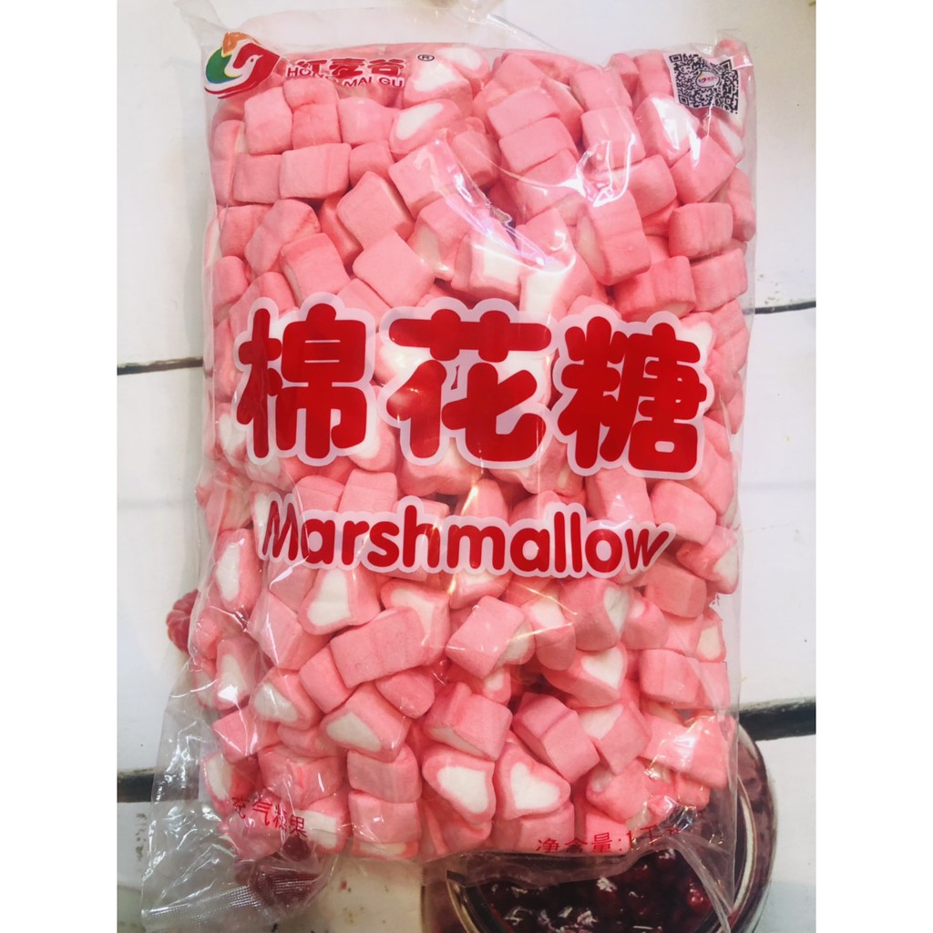 kẹo Bông Marshmallow Vị Dâu gói 100g