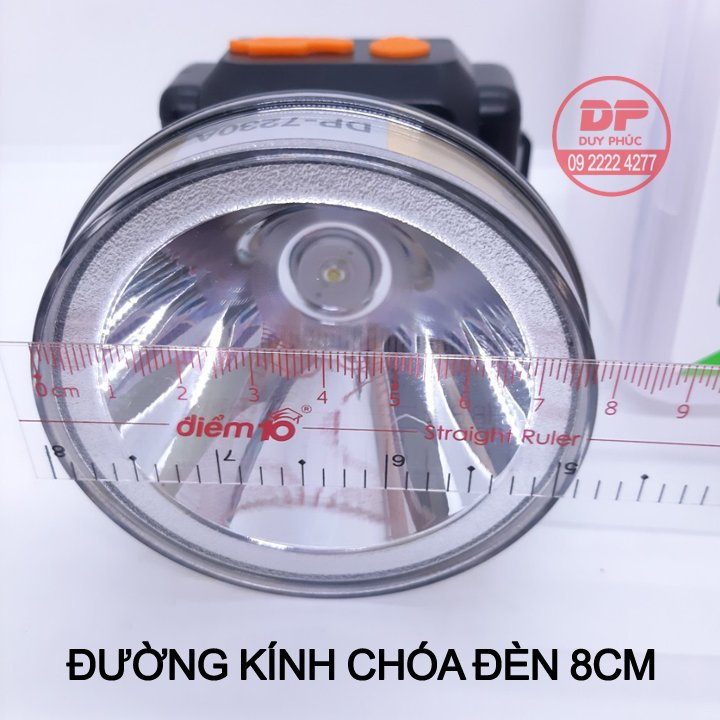 ĐÈN ĐỘI ĐẦU LED ( 2 PIN SẠC ) DP 7230A – SIÊU SÁNG - CHỐNG NƯỚC – CÔNG SUẤT CHUẨN