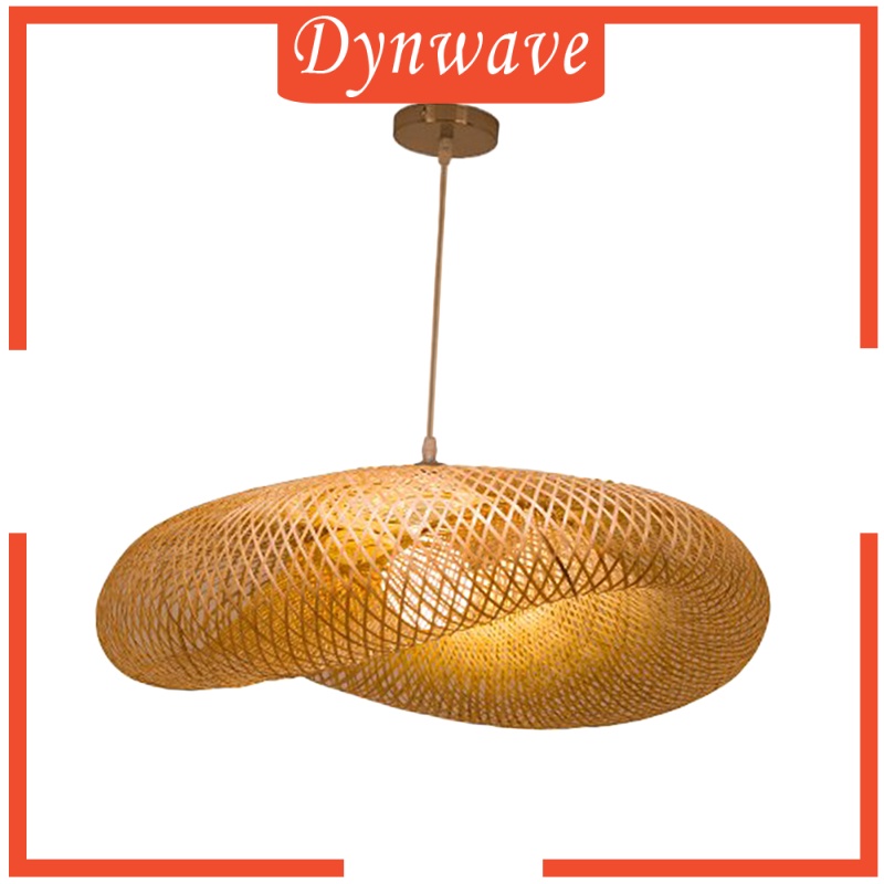 [DYNWAVE] Vintage Bamboo Chandelier Lamp Pendant Light Wicker Lighting for Home Decor