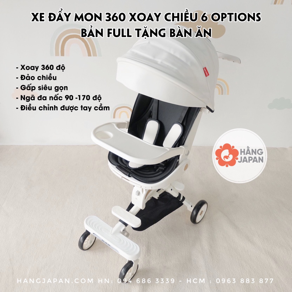 XE ĐẨY DU LỊCH GẤP GỌN MONMON 360