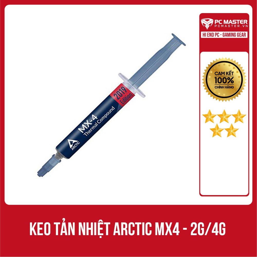 Keo tản nhiệt Arctic MX4 - 2g/4g Mẫu mới năm 2019 Edition cực tốt, hiệu năng tản nhiệt cao