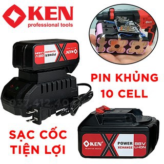 MÁY KHOAN CHUYÊN BÊ TÔNG DÙNG PIN KEN 88V -PIN CHUẨN 10 CELL - ĐỘNG CƠ TỪ KHÔNG CHỔI THAN - 100% LÕI ĐỒNG