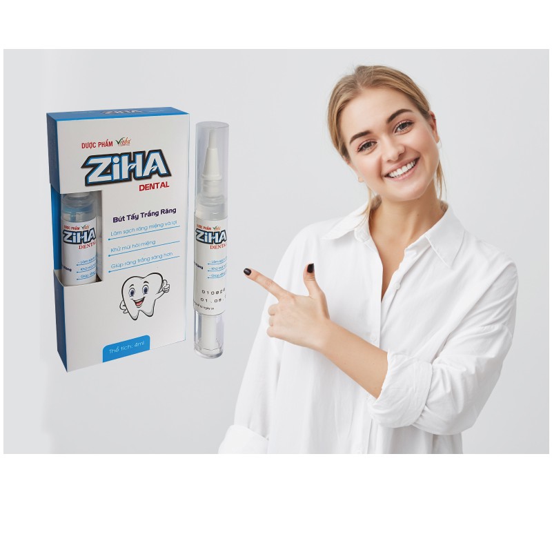Combo 2 But tẩy trắng răng Ziha Vioba tuýp/4ml.