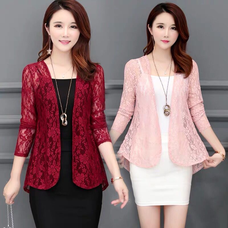 Áo Khoác Cardigan Phối Ren Cao Cấp Thời Trang Theo Phong Cách Hàn Quốc | BigBuy360 - bigbuy360.vn