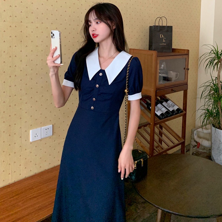 đầm đen đầm dài đầm vintage váy tiểu thư sang chảnh đầm công sở đầm bigsize nữ váy nữ xinh váy đi chơi đầm đi tiệc đầm nữ