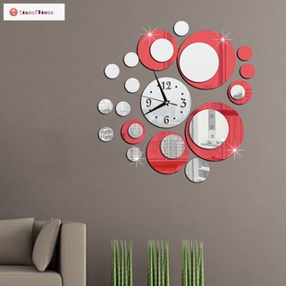 Set sticker dán tường hình đồng hồ phong cách 3D