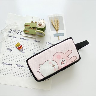 [Hình chụp thật] Bóp Viết Vải Canvas Thỏ Hồng