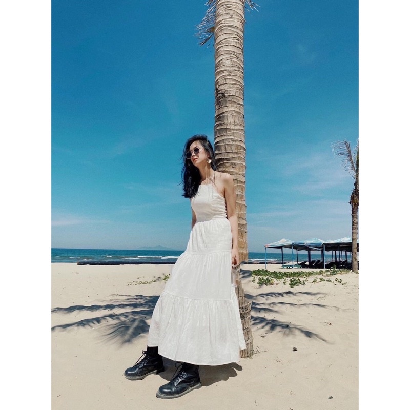 ĐẦM MAXI 2 dây siêu xinh có lót đi biển chất mát có lót