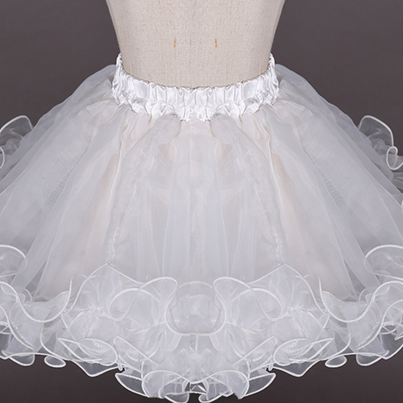 Đầm Hóa Trang Lolita Cổ Điển Không Vòng Màu Trắng Cho Bé Gái