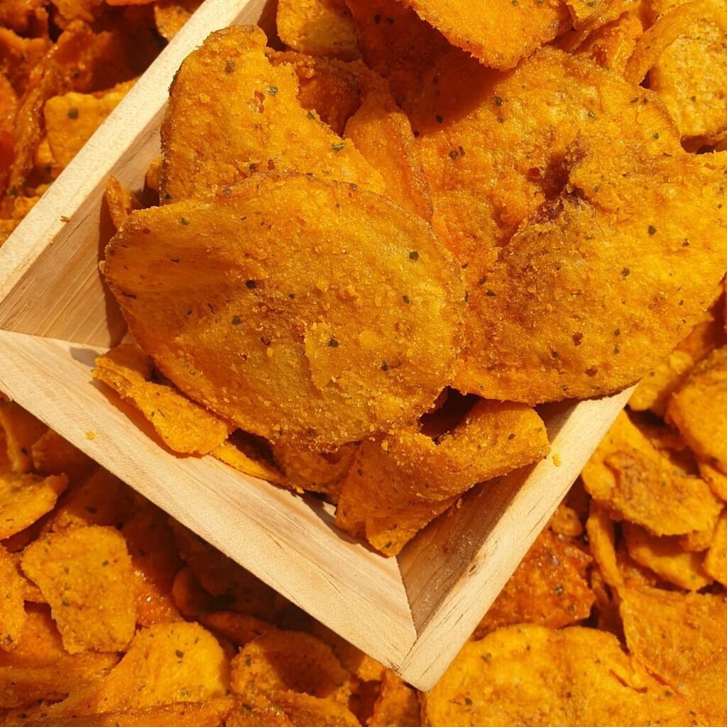 Khoai Tây Lắc Trứng Muối, giòn ngon, lon pet 200g MamiFood
