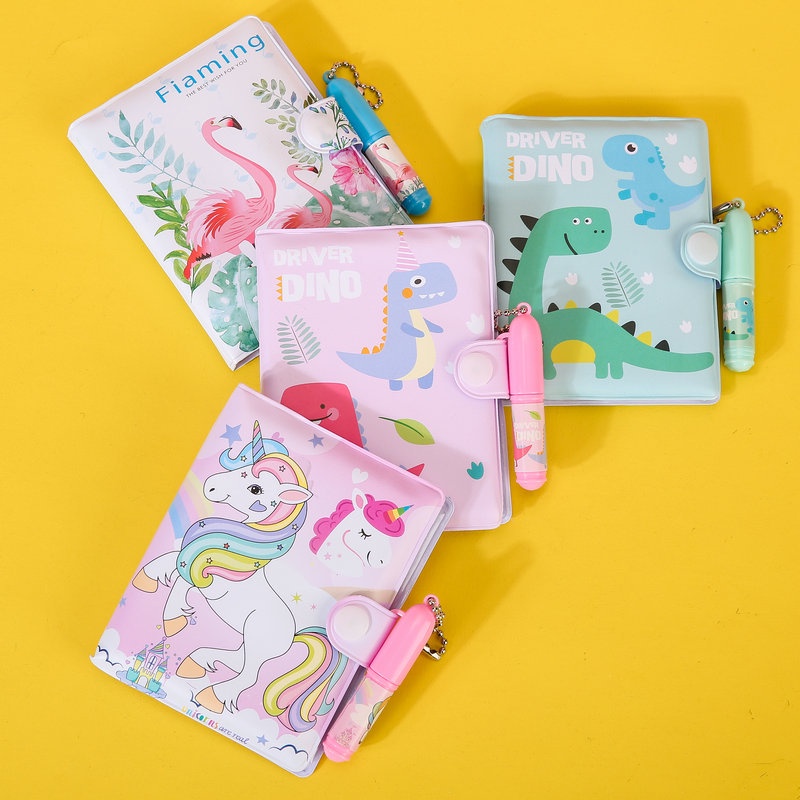 Sổ Tay Ghi Chú Kèm Bút Nhỏ Gọn Họa Tiết Hoạt Hình Dễ Thương wj030